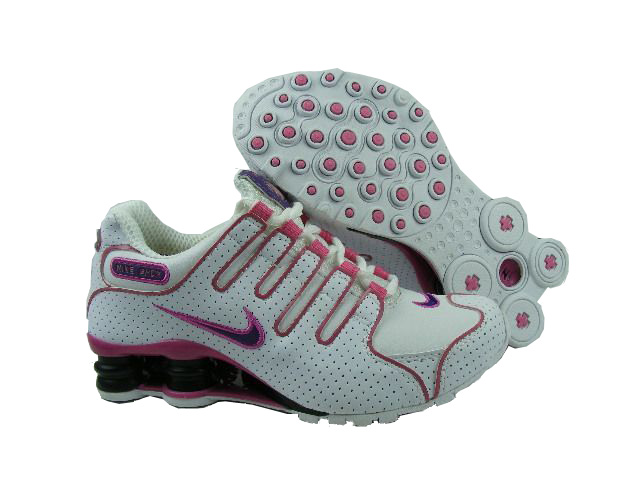 Womens Nike Shox Nz Mesh Up Shoes White Pink - Click Image to Close